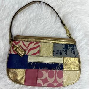 COACH Multicolor Patchwork wristlet